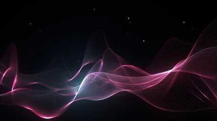 Fototapeta premium Abstract 3D Flowing Waves with Light Effects
