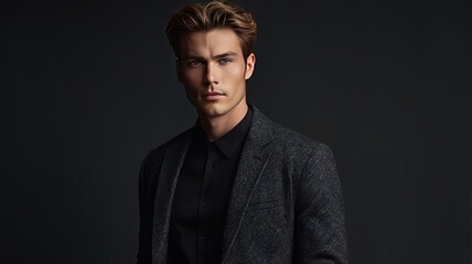Fototapeta premium portrait of a man ,male model ,fashion 
