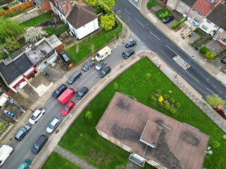 Aerial View of Brent Cross West Hendon London City of England United Kingdom, High Angle Drone's...