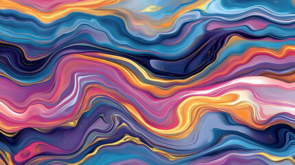 Fototapeta premium Abstract Background with Wavy Lines and Golden Glitter