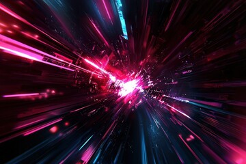 Obraz premium Dynamic Flow of Light A Visual Journey Through Vibrant Energies and Colors