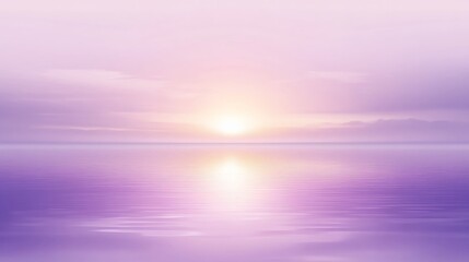 Obraz premium Serene Purple Sunset Over Calm Water