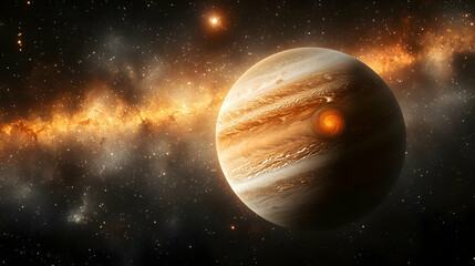 Gas Giant Planet in Space - Illustration