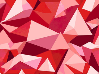 Obraz premium Abstract triangle red pink shape background
