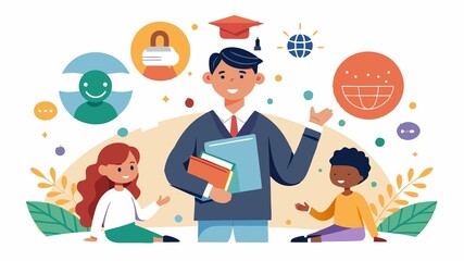 Fototapeta premium School counselors guide students through academic choices, college application processes, and personal obstacles.