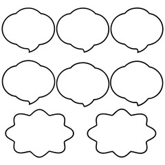Fototapeta premium set of colorful speech bubbles, speech bubbles set, set of speech bubbles