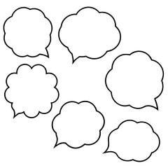 set of comic speech bubbles, speech bubbles set, set of speech bubbles