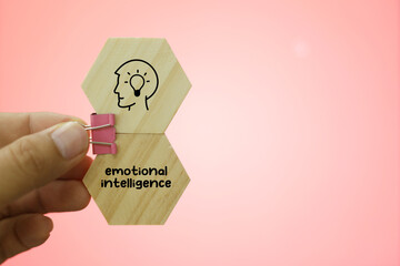 Puzzle with icons and words emotional intelligence