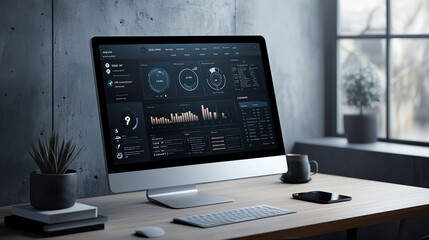 Graphical dashboard displaying mortgage approvals, tech finance theme, isolated background