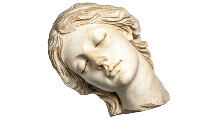 Ancient Venus Statue Head Gypsum Replica isolated PNG