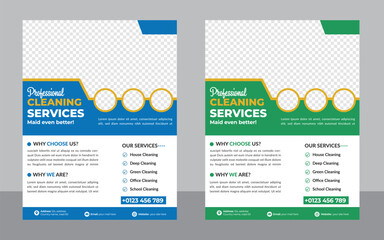 Obraz premium cleaning services flyer