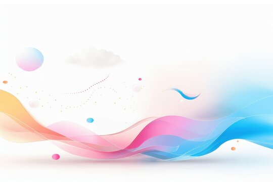 A colorful wave with a blue bird flying over it - Powered by Adobe