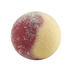 Fototapeta premium Red and Yellow Round Candy Coated in White Powder