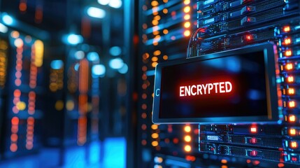 Decoding secrets encrypted messages illuminated in a server room's shadows