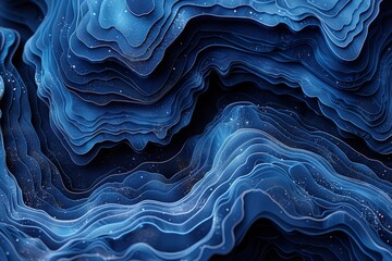 Fototapeta premium The image is a blue wave with a lot of detail and texture