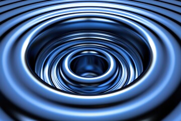 Obraz premium A blue wave with a hole in the middle