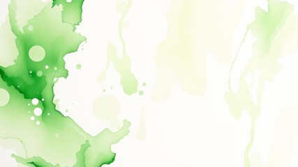 Obraz premium Green abstract watercolor background resembling organic shapes and textures, white, vibrant, backdrop