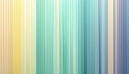 Obraz premium Abstract background with vertical stripes of varying shades of blue, green, yellow, and beige.