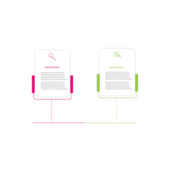 Infographic elements data visualization Abstract elements of graph, diagram with 2 steps, options