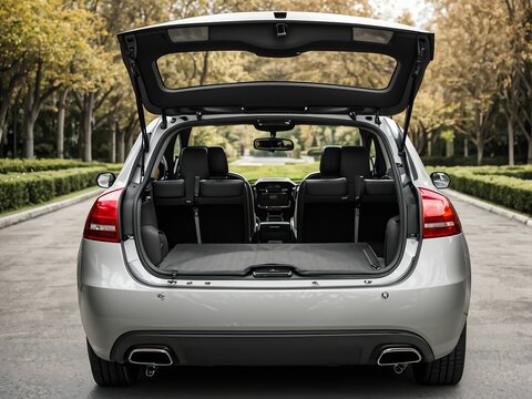 car big trunk open view.
