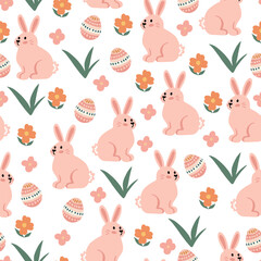 Obraz premium Easter pattern. Seamless Easter vector pattern for decoration
