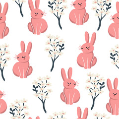 Obraz premium Easter pattern. Seamless Easter vector pattern for decoration