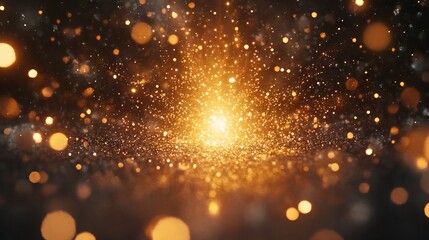 Obraz premium 105.An array of glowing light effects, with intricate lens flares, shimmering glitter, and sharp bursts of light emanating from central points, surrounded by soft, radiant sparkles and stars.