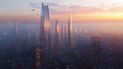 Naklejka premium future city