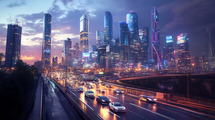 Obraz premium future city