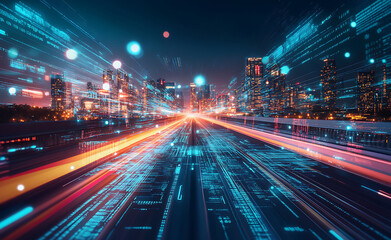 Obraz premium digital city