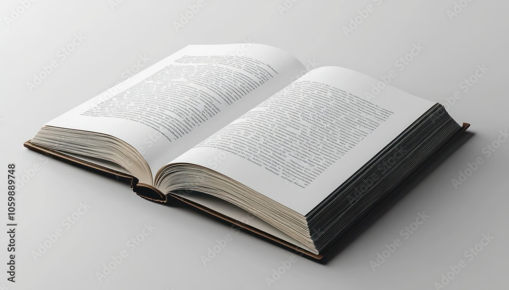 Poster An Open Book With Numerous Pages and Text