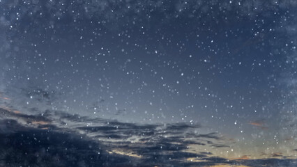 Fototapeta premium beautiful snow weather on clouds on sky background - photo of nature