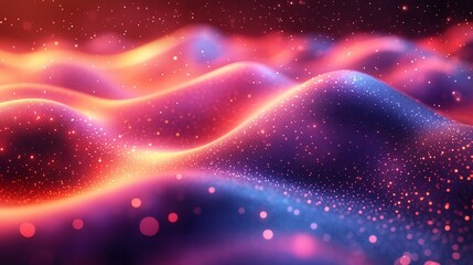 Obraz premium Abstract waves of light and color create a mesmerizing visual experience.