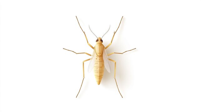 Abstract Illustration Featuring Mosquitoes in a Brightly Colored Flat Design, Set Against a White Background, Capturing the Concept of Virus Transmission and Defense Against Insect Bites, Incorporatin