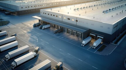 In a modern logistics center Advanced technology and software tools ensure a coordinated delivery process.