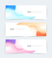 Fototapeta premium Geometric banner design with Vector presentation template.