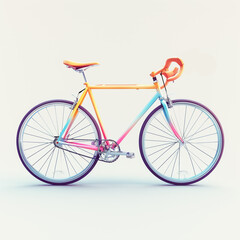 Fototapeta premium bicycle on white background