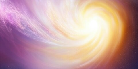 Fototapeta premium A Bright, Swirling Galaxy with a Central Light Source