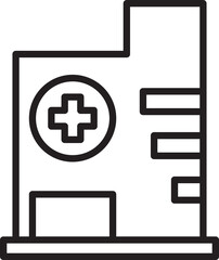 Obraz premium Hospital Building Icon