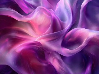 Obraz premium Abstract Purple and Pink Fabric Waves with a Shimmering Effect