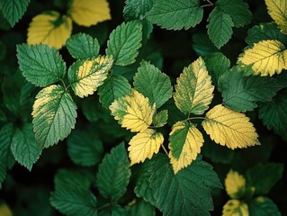 Yellow leaf close-up