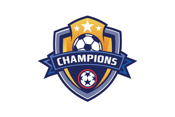 Obraz premium Champions Sports League Emblem Badge Logo Design Vector Template. 