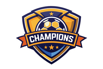 Obraz premium Champions Sports League Emblem Badge Logo Design Vector Template. 