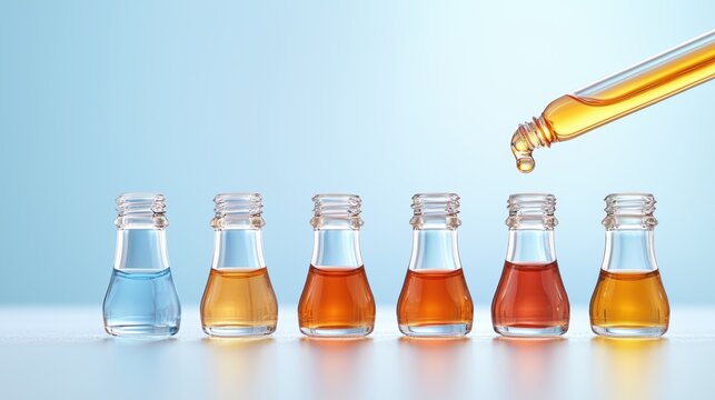A timelapse photo sequence showing the different stages of dilution and succussion, from the initial mother tincture to the final potentized remedy.