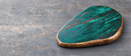 Obraz premium Vibrant green marble stone slab