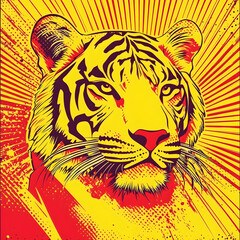 Obraz premium tigers and white tigers with various creative themes, atmospheres, and perspectives