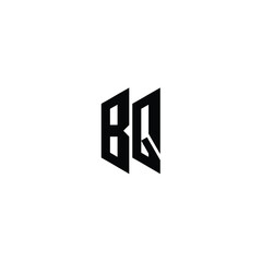 Obraz premium BQ monogram logo design letter text name symbol monochrome logotype alphabet character simple logo