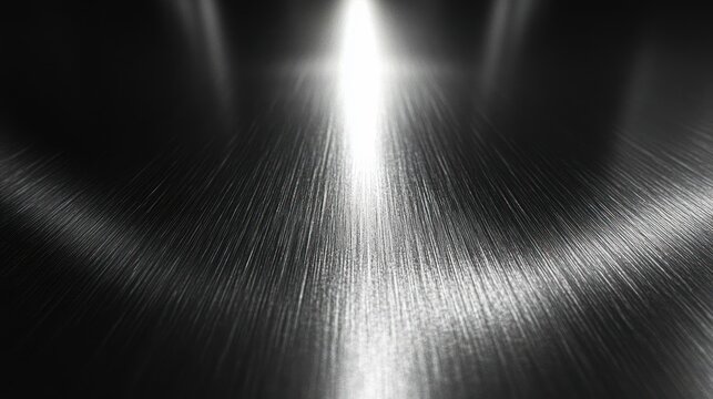 Black and white photograph showing a well lit DJ booth with the turntable spinning.