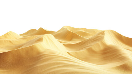 Obraz premium Golden sand dunes, arid landscape. Desert scenery and texture concept