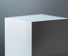 Fototapeta premium White box with a grey surface